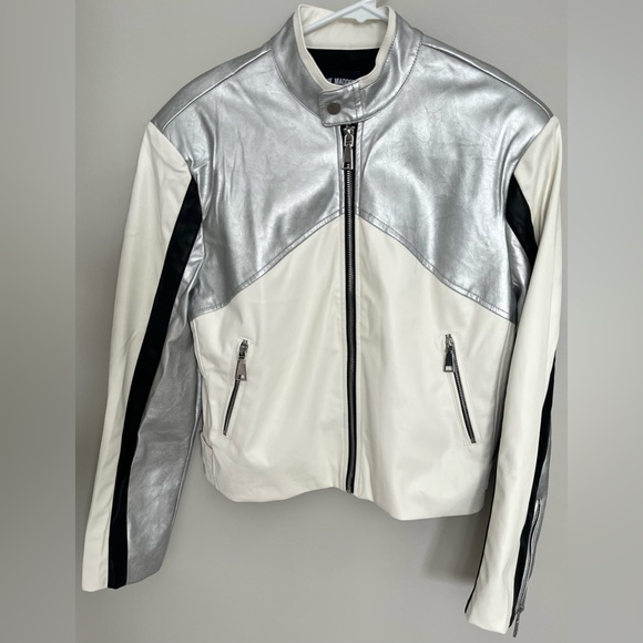 Steve Madden Helayna Colorblock Moto Jacket - Picture 3 of 5